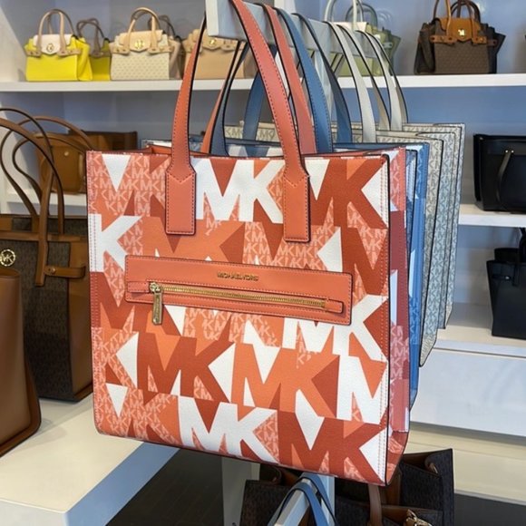 Michael Kors Handbags - Michael Kors Kenly Large NS Tote Sherbert Multi